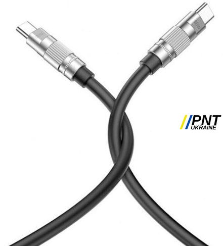 Кабель NB-Q228B OD6.0 Silicone TPE Zinc Alloy Data Cable PD60W TYPE-C TO TYPE-C L=1.2M XONBQ228T фото