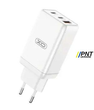 Мережевий зарядний пристрій: CE03(EU) EU 65W charging head (TYPE-C PD65W / USB-A QC 30W) Materials a XOCEU03TP фото