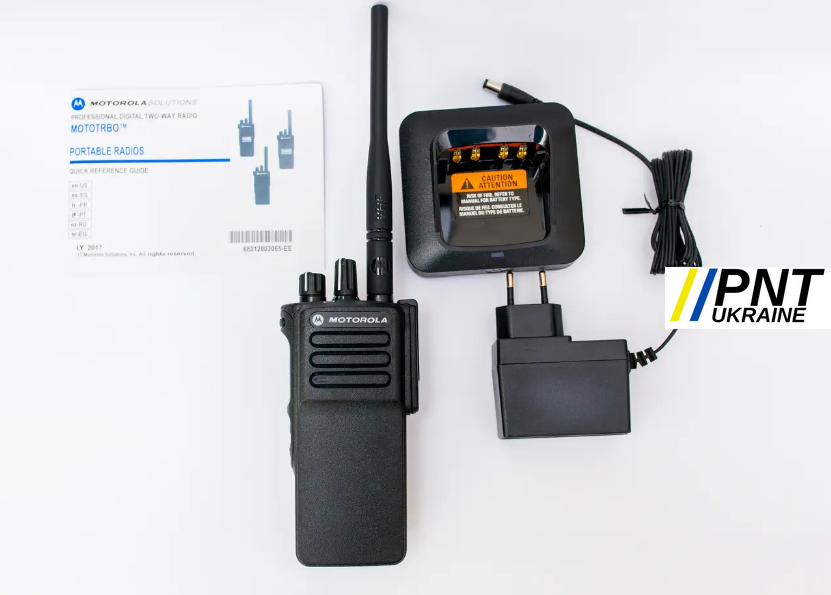 Комплект: Рація Motorola DP4400e VHF AES 256 + Батарея для Motorola DP4400e/DP4800e 3000 mAh + Антена тактична для радіостанцій, 150 см 901078099 фото