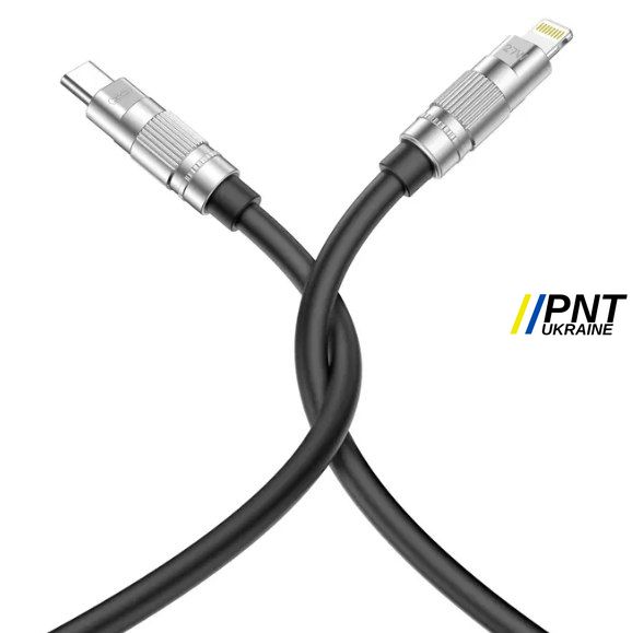 Кабель NB-Q228A OD6.0 Silicone TPE Zinc Alloy Data Cable PD27W TYPE-C to Lightning L=1.2M XONBQ228A фото