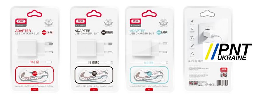 Мережевий зарядний пристрій: L99(EU) 2.4A Home charger XOL99USB0 фото