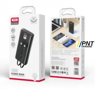 Повербанк PR185 digital display with cable (TYPE-C, Lightning) fast charging power bank (QC22.5W/PD2) XOPB18520 фото