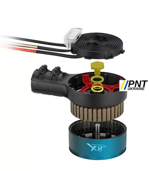 Електродвигун Hobbywing СМ-X8-8120-100KV-D40 with 3011 prop&Adapter СМ-X8 фото