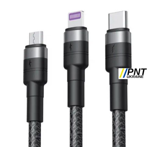 Кабель NB-Q191 3 in 1 40W fast charger USB Cable 1.2M XONBQ1913 фото