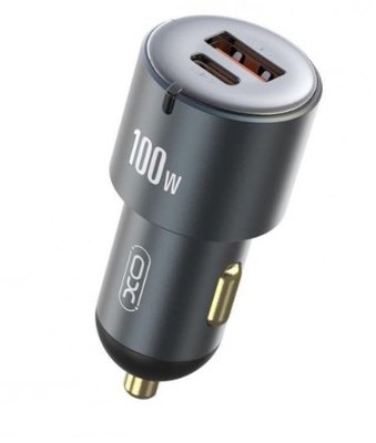 Автомобильное зарядное устройство для USB: CC47 PD65W+USB35W Shared 100W Metal High Power Car Charger XOCC4765W фото