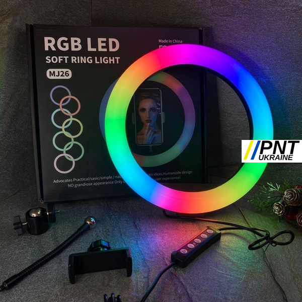 Кільцева лампа XO  BGD007/MJ26 RGB LED soft ring light 10 inch XOBGD0077 фото